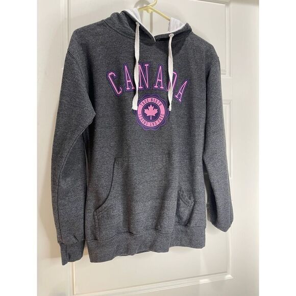 Canada Athletics gray and pink hoodie size L - Picture 1 of 5